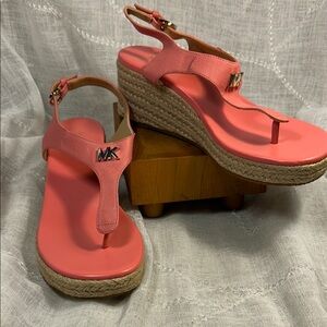 NWOT Michael Kors espadrille wedge sandal